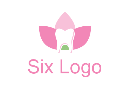 tooth in lotus flower dental logo