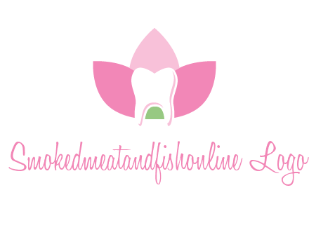 tooth in lotus flower dental logo