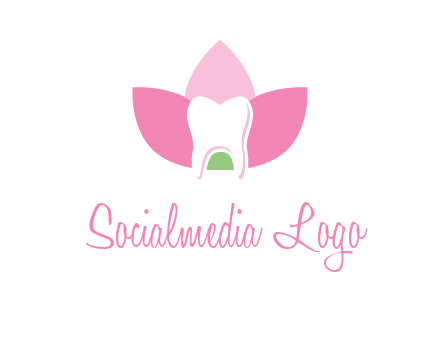 tooth in lotus flower dental logo