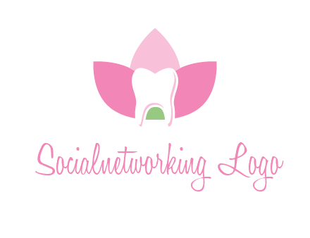tooth in lotus flower dental logo