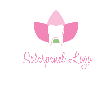 tooth in lotus flower dental logo