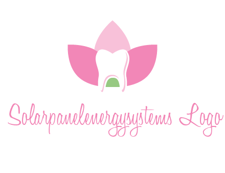 tooth in lotus flower dental logo