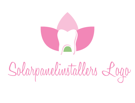 tooth in lotus flower dental logo
