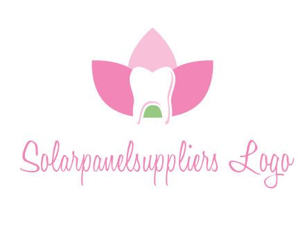 tooth in lotus flower dental logo