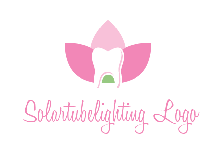 tooth in lotus flower dental logo