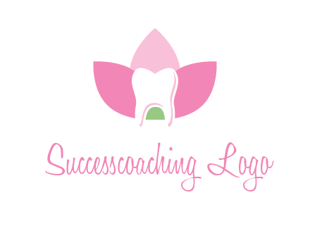 tooth in lotus flower dental logo