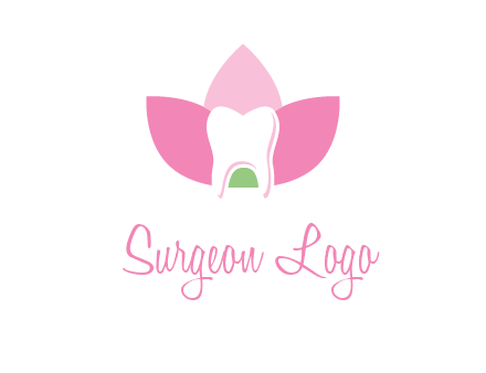 tooth in lotus flower dental logo