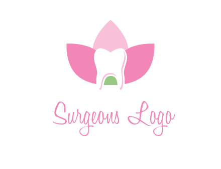 tooth in lotus flower dental logo
