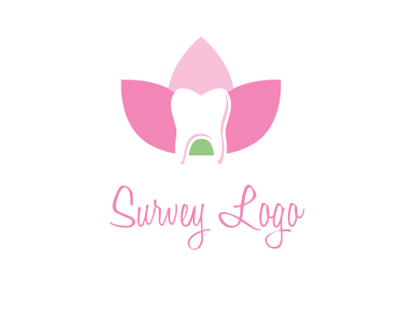 tooth in lotus flower dental logo