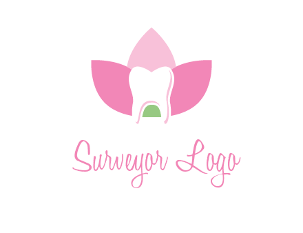 tooth in lotus flower dental logo