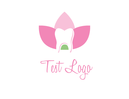 tooth in lotus flower dental logo