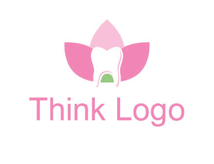 tooth in lotus flower dental logo