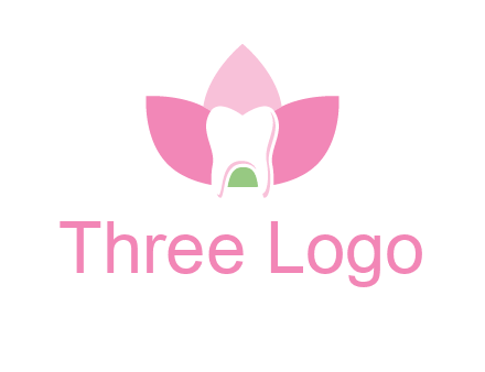 tooth in lotus flower dental logo