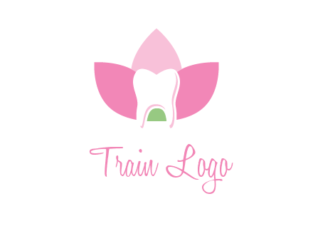 tooth in lotus flower dental logo