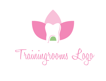 tooth in lotus flower dental logo