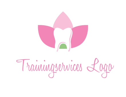 tooth in lotus flower dental logo