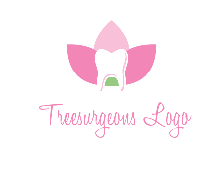 tooth in lotus flower dental logo
