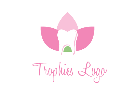 tooth in lotus flower dental logo