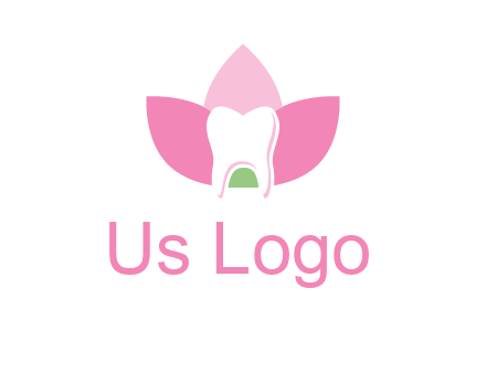 tooth in lotus flower dental logo