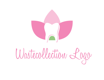 tooth in lotus flower dental logo