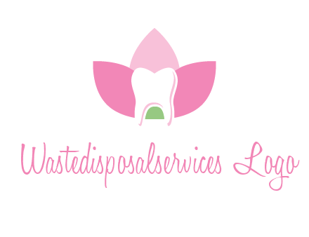 tooth in lotus flower dental logo