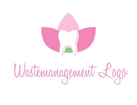 tooth in lotus flower dental logo