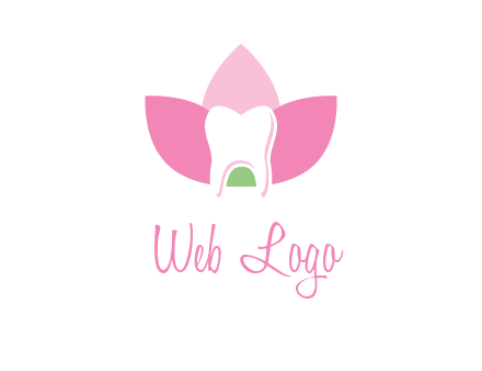tooth in lotus flower dental logo