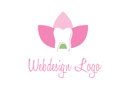 tooth in lotus flower dental logo
