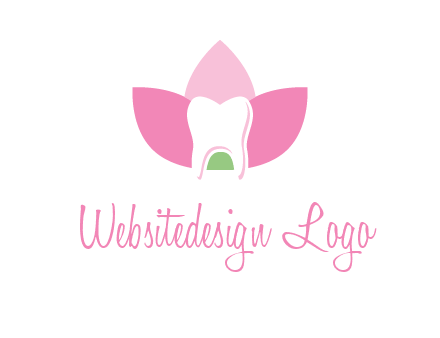tooth in lotus flower dental logo