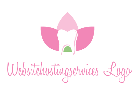 tooth in lotus flower dental logo