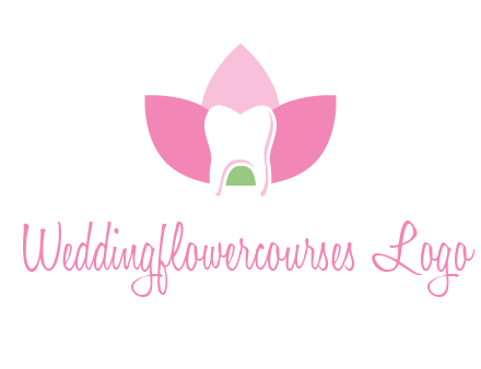 tooth in lotus flower dental logo