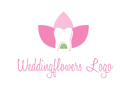 tooth in lotus flower dental logo
