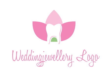 tooth in lotus flower dental logo