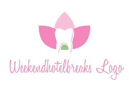 tooth in lotus flower dental logo