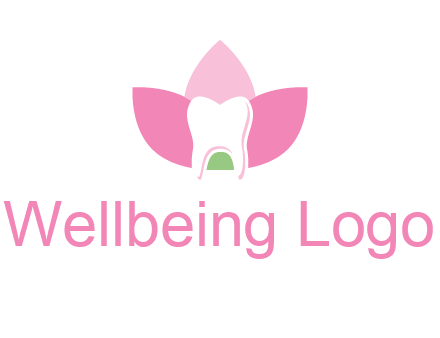 tooth in lotus flower dental logo