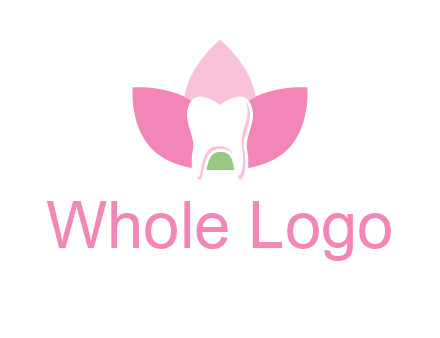 tooth in lotus flower dental logo