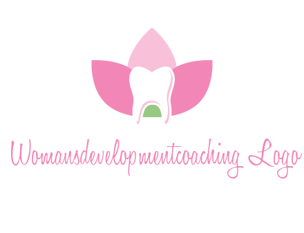 tooth in lotus flower dental logo