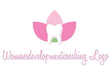 tooth in lotus flower dental logo