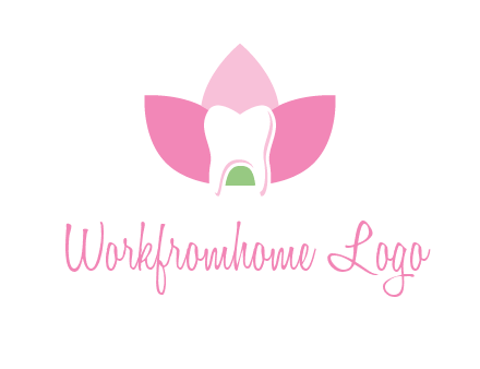 tooth in lotus flower dental logo