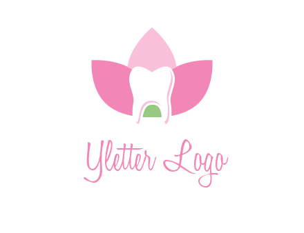 tooth in lotus flower dental logo