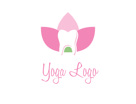 tooth in lotus flower dental logo