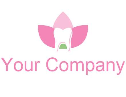 tooth in lotus flower dental logo