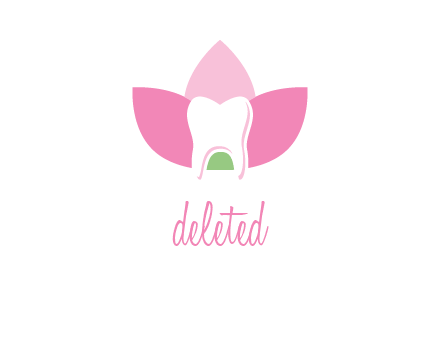 tooth in lotus flower dental logo