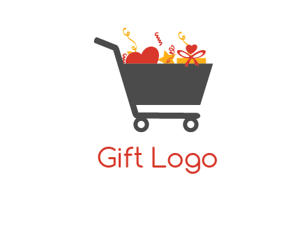 presents on shopping cart logo