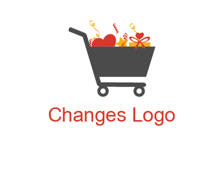 presents on shopping cart logo