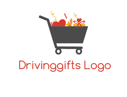 presents on shopping cart logo