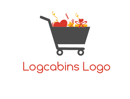 presents on shopping cart logo