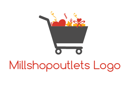 presents on shopping cart logo