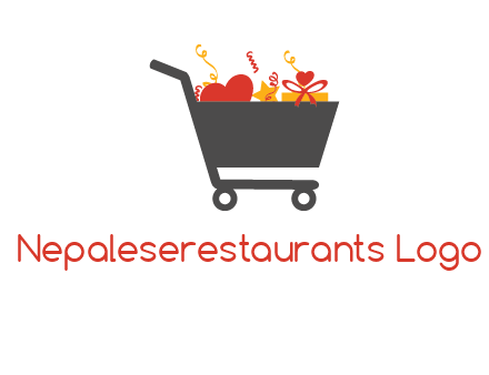 presents on shopping cart logo