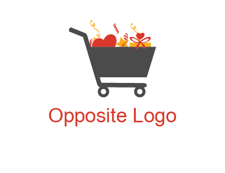presents on shopping cart logo